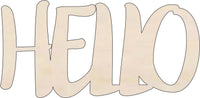 Hello Wood Craft Shape - Laser Cut Baltic Birch Unfinished DIY Wood Art Supplies WRD4 - The Wood Shape Store