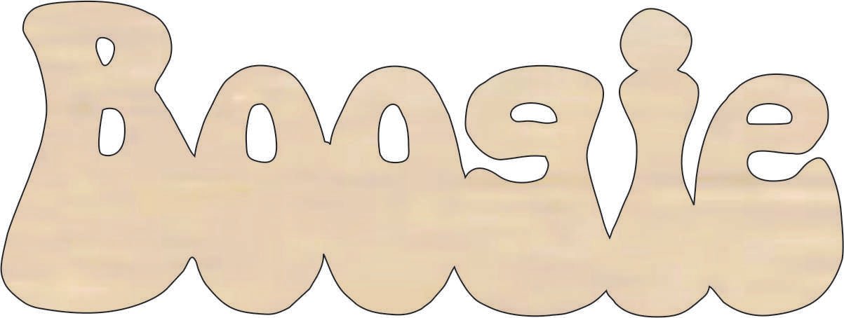 Boogie Wood Craft Shape - Laser Cut Baltic Birch Unfinished DIY Wood Art Supplies WRD51 - The Wood Shape Store