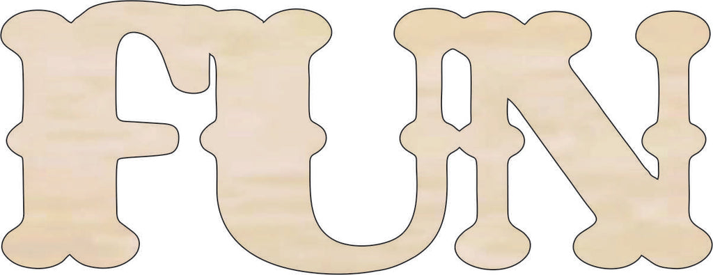 Word Fun - Laser Cut Out Unfinished Wood Craft Shape WRD57