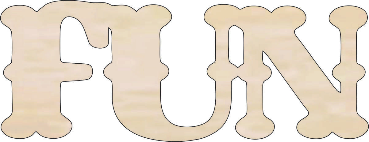 Word Fun - Laser Cut Out Unfinished Wood Craft Shape WRD57 Word Fun - Laser Cut Out Unfinished Wood Craft Shape WRD57