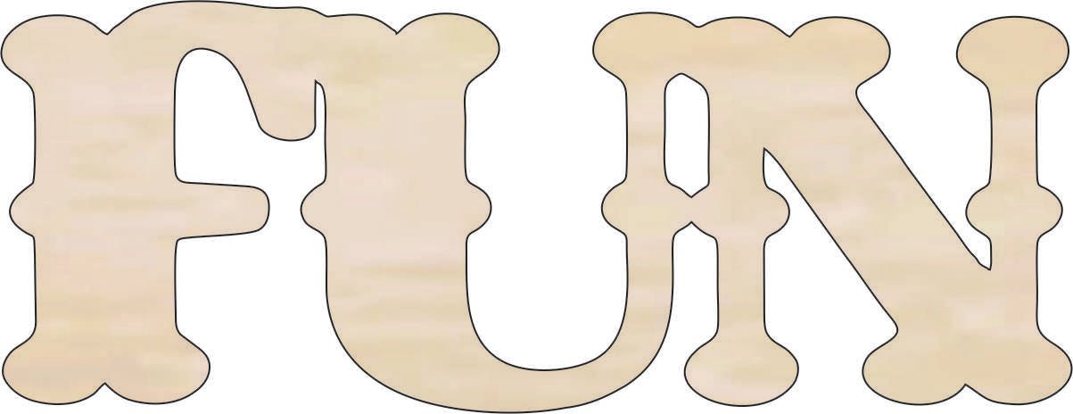 Fun Wood Craft Shape - Laser Cut Baltic Birch Unfinished DIY Wood Art Supplies WRD57 - The Wood Shape Store