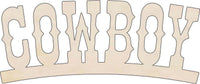 Cowboy Wood Craft Shape - Laser Cut Baltic Birch Unfinished DIY Wood Art Supplies WRD61 - The Wood Shape Store