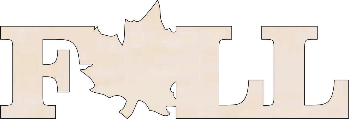 Fall Wood Craft Shape - Laser Cut Baltic Birch Unfinished DIY Wood Art Supplies WRD6 - The Wood Shape Store