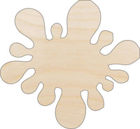 Splat Wood Craft Shape - Laser Cut Baltic Birch Unfinished DIY Wood Art Supplies WRD70 - The Wood Shape Store