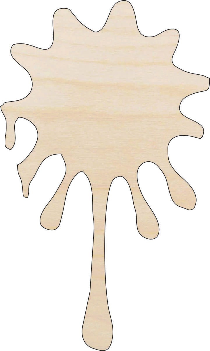 Splat Wood Craft Shape - Laser Cut Baltic Birch Unfinished DIY Wood Art Supplies WRD76 - The Wood Shape Store