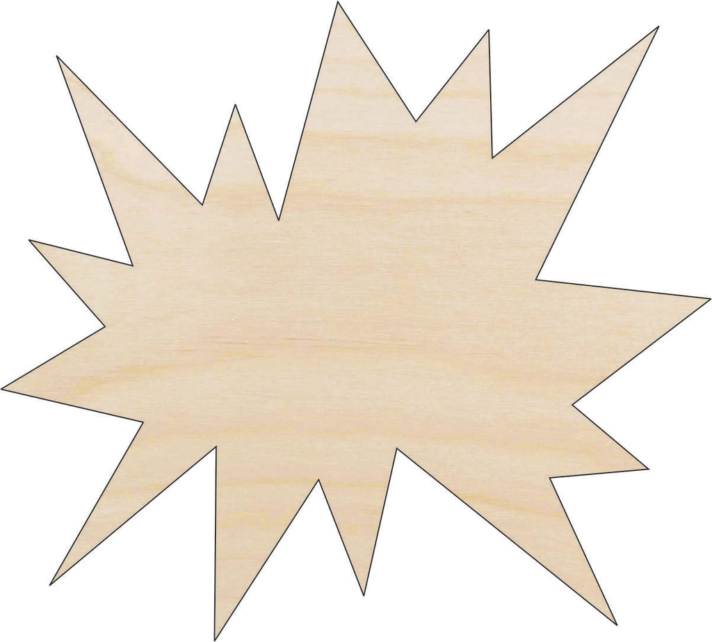 Comic Word Splat - Laser Cut Wood Shape WRD87