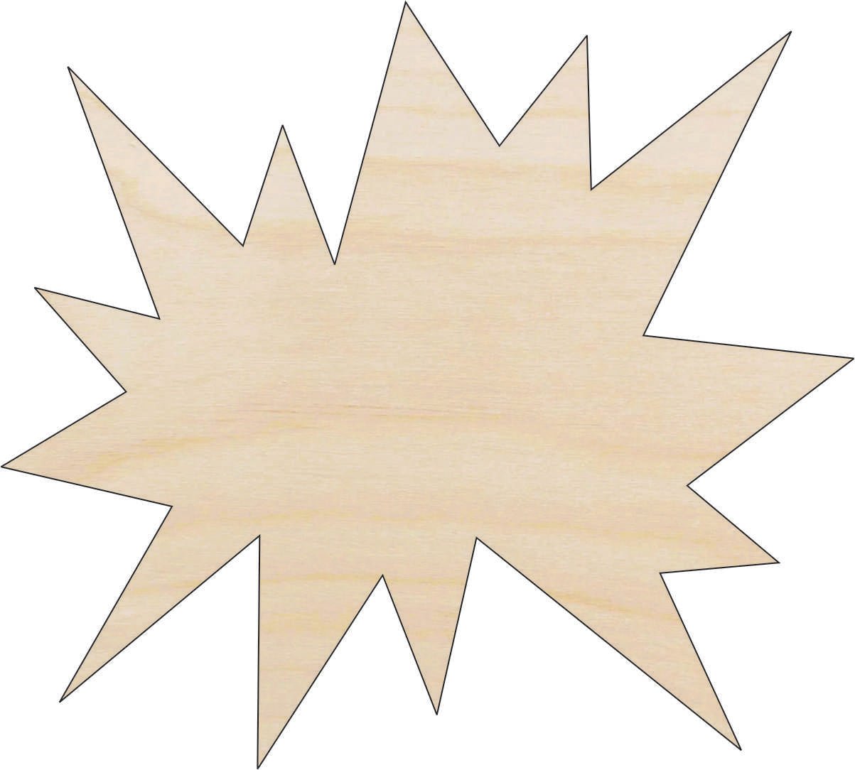 Splat Wood Craft Shape - Laser Cut Baltic Birch Unfinished DIY Wood Art Supplies WRD87 - The Wood Shape Store