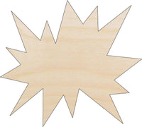 Splat Wood Craft Shape - Laser Cut Baltic Birch Unfinished DIY Wood Art Supplies WRD87 - The Wood Shape Store