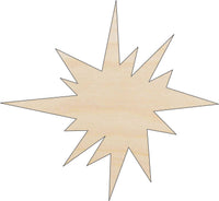 Splat Wood Craft Shape - Laser Cut Baltic Birch Unfinished DIY Wood Art Supplies WRD88 - The Wood Shape Store