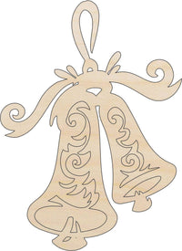 Bells Wood Craft Shape - Laser Cut Baltic Birch Unfinished DIY Wood Art Supplies XMS104 - The Wood Shape Store