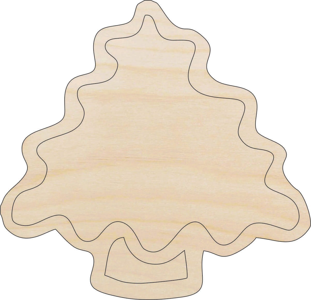 Tree Wood Craft Shape - Laser Cut Baltic Birch Unfinished DIY Wood Art Supplies XMS106 - The Wood Shape Store