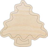 Tree Wood Craft Shape - Laser Cut Baltic Birch Unfinished DIY Wood Art Supplies XMS106 - The Wood Shape Store