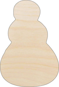 Snowman Wood Craft Shape - Laser Cut Baltic Birch Unfinished DIY Wood Art Supplies XMS107 - The Wood Shape Store