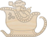 Santa Claus Wood Craft Shape - Laser Cut Baltic Birch Unfinished DIY Wood Art Supplies XMS10 - The Wood Shape Store
