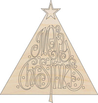 Christmas Tree - Wood Craft Shape – Laser Cut Baltic Birch Unfinished DIY Art Supplies XMS111 - The Wood Shape Store