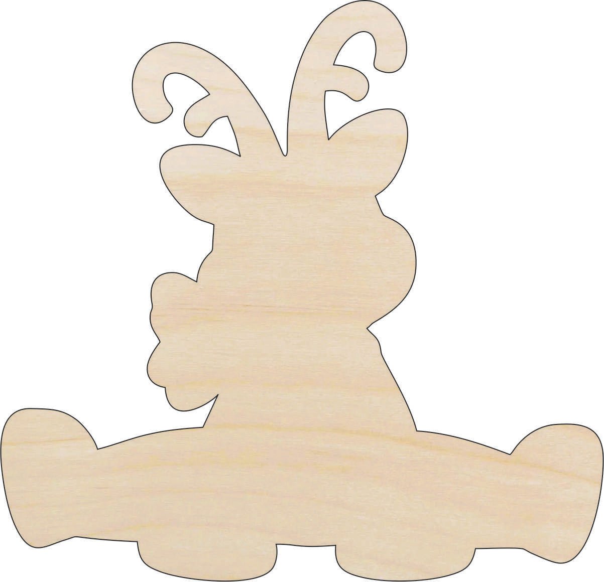 Reindeer Wood Craft Shape - Laser Cut Baltic Birch Unfinished DIY Wood Art Supplies XMS113 - The Wood Shape Store