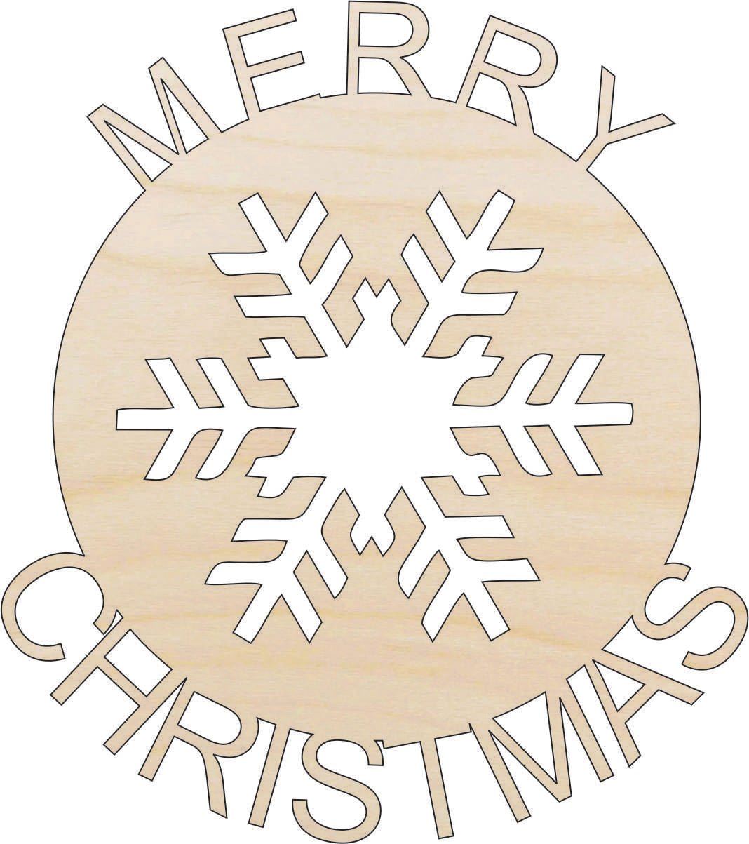 Christmas Wood Craft Shape – Laser Cut Baltic Birch Unfinished DIY Wood Art Supplies XMS116 - The Wood Shape Store