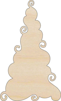 Tree Wood Craft Shape - Laser Cut Baltic Birch Unfinished DIY Wood Art Supplies XMS119 - The Wood Shape Store