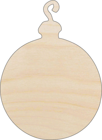 Bauble - Laser Cut Out Unfinished Wood Craft Shape XMS34 Bauble - Laser Cut Out Unfinished Wood Craft Shape XMS34