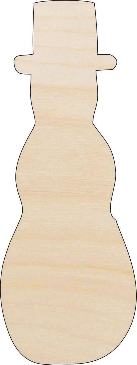 Snowman Wood Craft Shape - Laser Cut Baltic Birch Unfinished DIY Wood Art Supplies XMS121 - The Wood Shape Store
