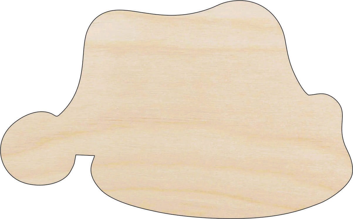 Santa Hat Wood Craft Shape - Laser Cut Baltic Birch Unfinished DIY Wood Art Supplies XMS126 - The Wood Shape Store
