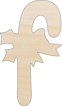 Candy Cane Wood Craft Shape - Laser Cut Baltic Birch Unfinished DIY Wood Art Supplies XMS128 - The Wood Shape Store