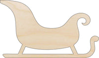 Sleigh Wood Craft Shape - Laser Cut Baltic Birch Unfinished DIY Wood Art Supplies XMS132 - The Wood Shape Store