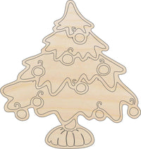 Christmas Tree Wood Craft Shape - Laser Cut Baltic Birch Unfinished DIY Wood Art Supplies XMS13 - The Wood Shape Store