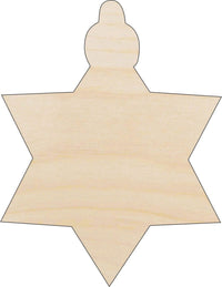 Ornament Wood Craft Shape - Laser Cut Baltic Birch Unfinished DIY Wood Art Supplies XMS141 - The Wood Shape Store