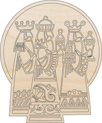 Wise Men Wood Craft Shape - Laser Cut Baltic Birch Unfinished DIY Wood Art Supplies XMS146 - The Wood Shape Store