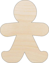 Gingerbread Wood Craft Shape - Laser Cut Baltic Birch Unfinished DIY Wood Art Supplies XMS147 - The Wood Shape Store