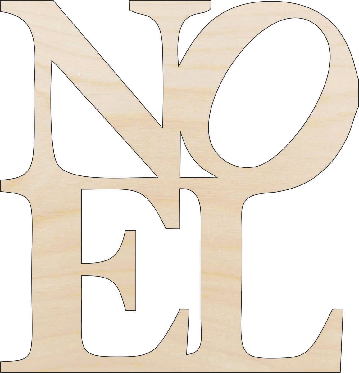 Noel Wood Craft Shape - Laser Cut Baltic Birch Unfinished DIY Wood Art Supplies XMS149 - The Wood Shape Store
