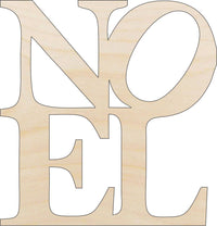Noel Wood Craft Shape - Laser Cut Baltic Birch Unfinished DIY Wood Art Supplies XMS149 - The Wood Shape Store