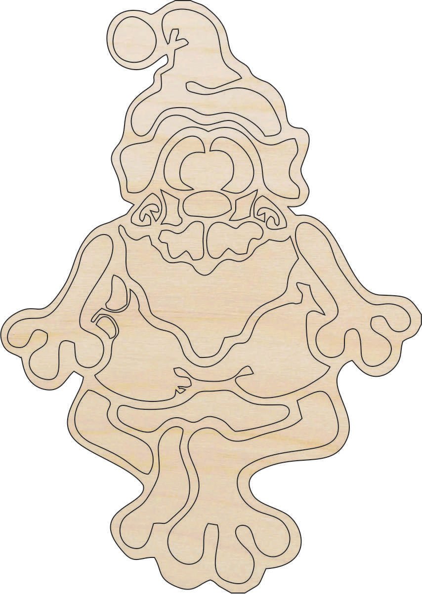 Gnome Elf Wood Craft Shape - Laser Cut Baltic Birch Unfinished DIY Wood Art Supplies XMS14 - The Wood Shape Store