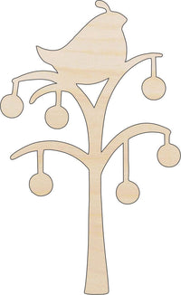 Partridge Wood Craft Shape – Laser Cut Baltic Birch Unfinished DIY Wood Art Supplies XMS150 - The Wood Shape Store