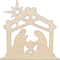 Nativity Wood Craft Shape - Laser Cut Baltic Birch Unfinished DIY Wood Art Supplies XMS152 - The Wood Shape Store