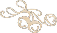 Jingle Bells Wood Craft Shape - Laser Cut Baltic Birch Unfinished DIY Wood Art Supplies XMS155 - The Wood Shape Store