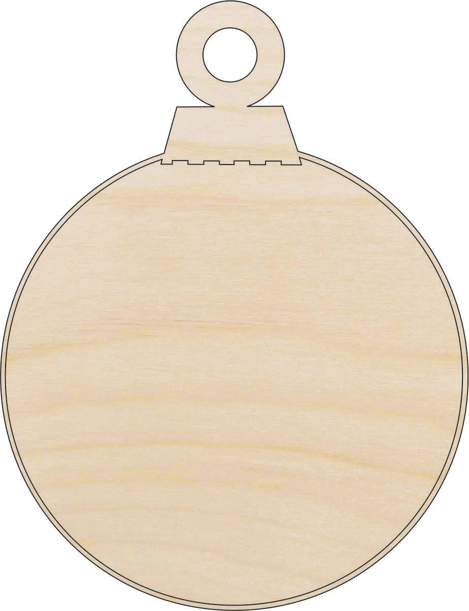 Bauble - Laser Cut Out Unfinished Wood Craft Shape XMS159 Bauble - Laser Cut Out Unfinished Wood Craft Shape XMS159