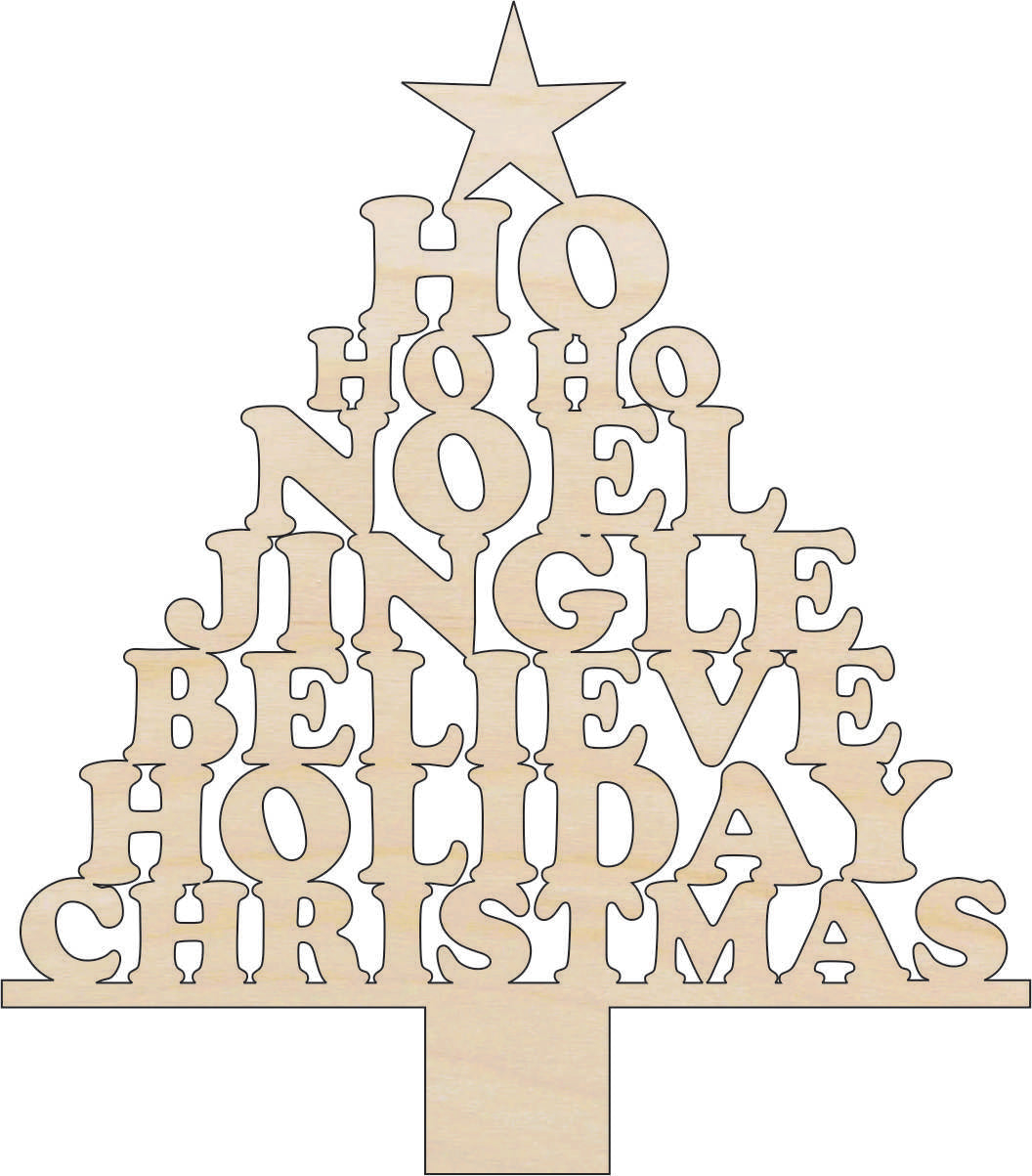 Tree - Laser Cut Out Unfinished Wood Craft Shape XMS162