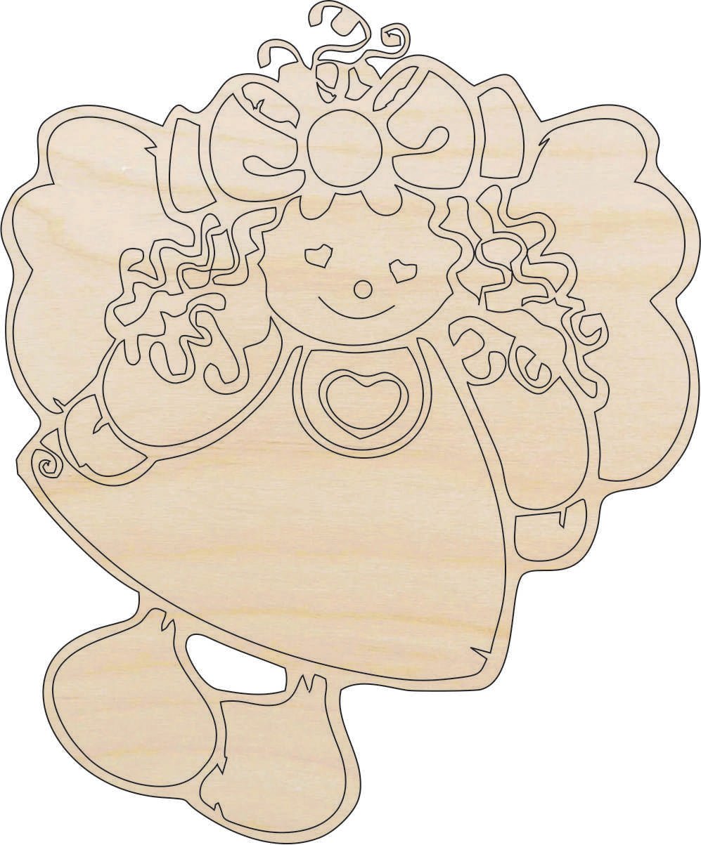 Angel Wood Craft Shape - Laser Cut Baltic Birch Unfinished DIY Wood Art Supplies XMS16 - The Wood Shape Store