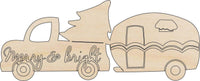 Christmas Truck Wood Craft Shape – Laser Cut Baltic Birch Unfinished DIY Art Supplies XMS170 - The Wood Shape Store