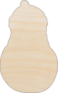 Snowman Wood Craft Shape - Laser Cut Baltic Birch Unfinished DIY Wood Art Supplies XMS171 - The Wood Shape Store