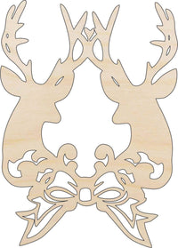 Deer Wood Craft Shape - Laser Cut Baltic Birch Unfinished DIY Wood Art Supplies XMS175 - The Wood Shape Store