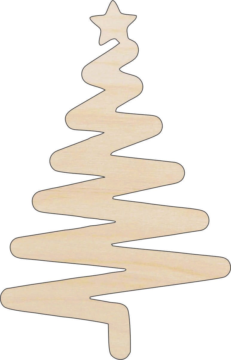Tree Wood Craft Shape - Laser Cut Baltic Birch Unfinished DIY Wood Art Supplies XMS176 - The Wood Shape Store