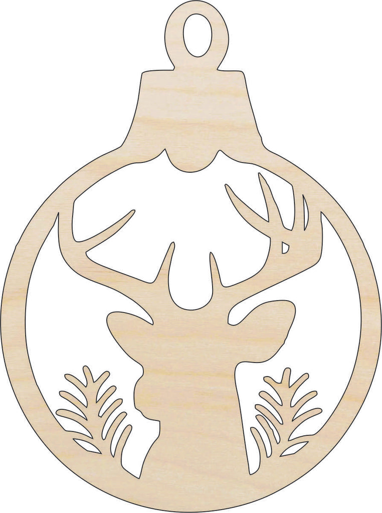 Deer Christmas Ornament - Laser Cut Wood Shape XMS178