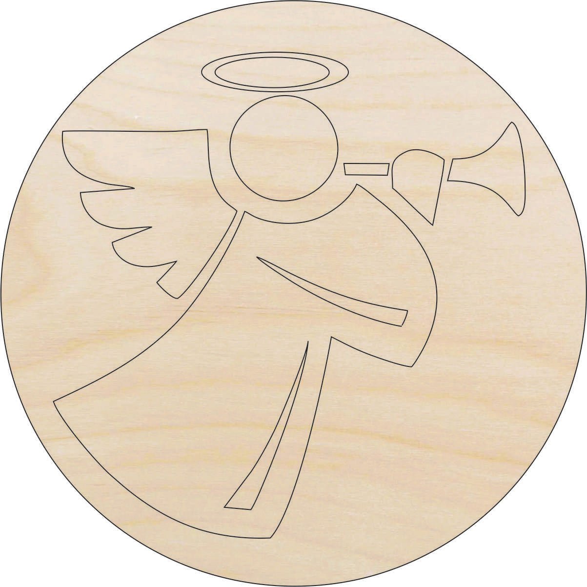 Angel Wood Craft Shape - Laser Cut Baltic Birch Unfinished DIY Wood Art Supplies XMS17 - The Wood Shape Store