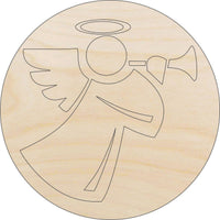 Angel Wood Craft Shape - Laser Cut Baltic Birch Unfinished DIY Wood Art Supplies XMS17 - The Wood Shape Store