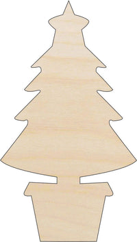 Tree Wood Craft Shape - Laser Cut Baltic Birch Unfinished DIY Wood Art Supplies XMS182 - The Wood Shape Store