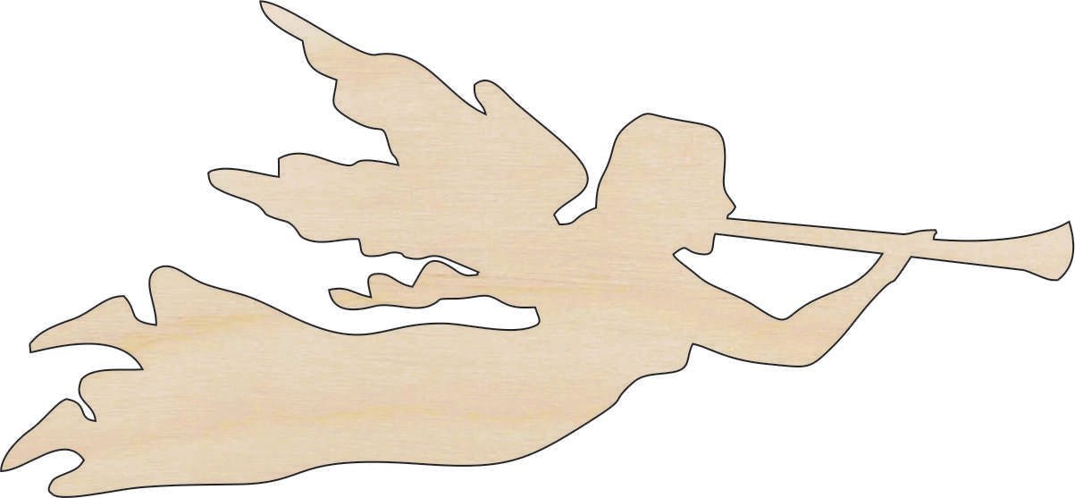 Angel Wood Craft Shape - Laser Cut Baltic Birch Unfinished DIY Wood Art Supplies XMS186 - The Wood Shape Store