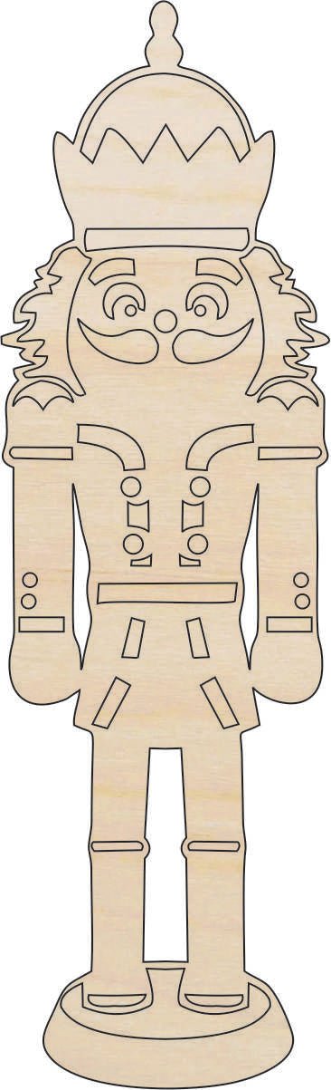 Nutcracker Wood Craft Shape - Laser Cut Baltic Birch Unfinished DIY Wood Art Supplies XMS192 - The Wood Shape Store